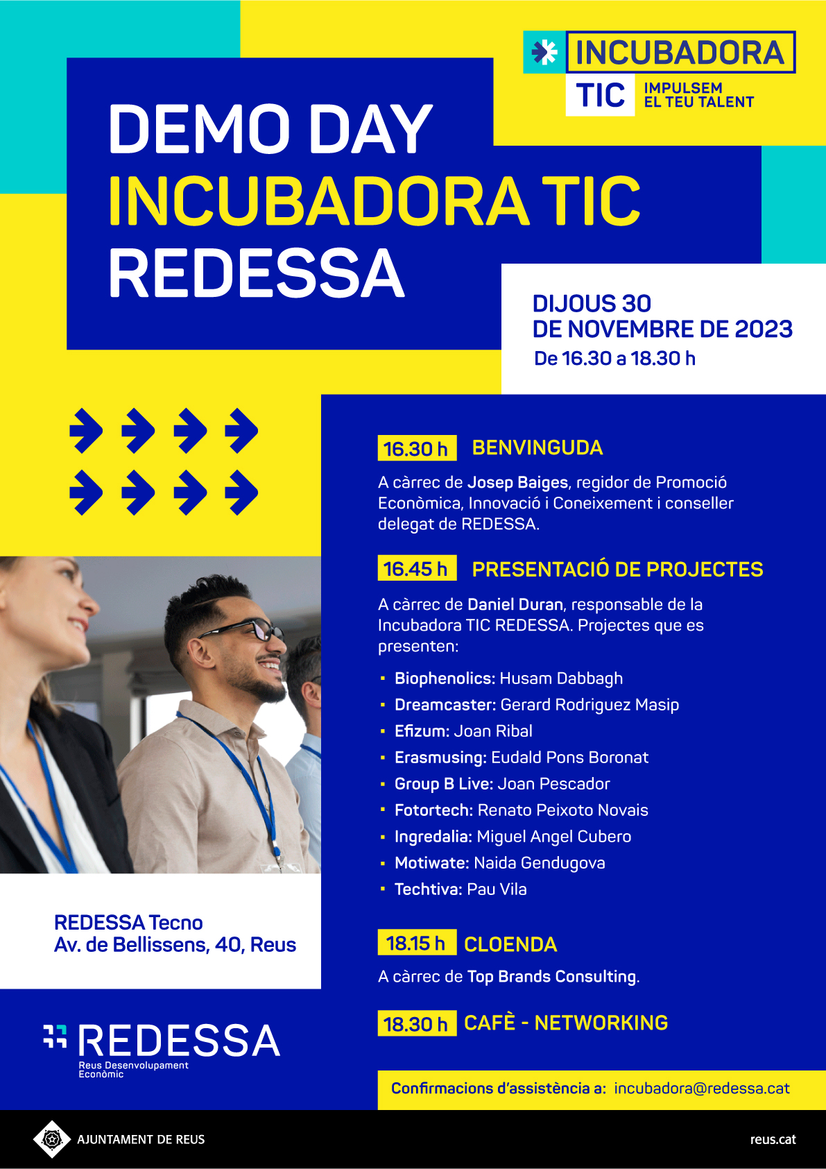 Imatge de DEMO DAY INCUBADORA REDESSA