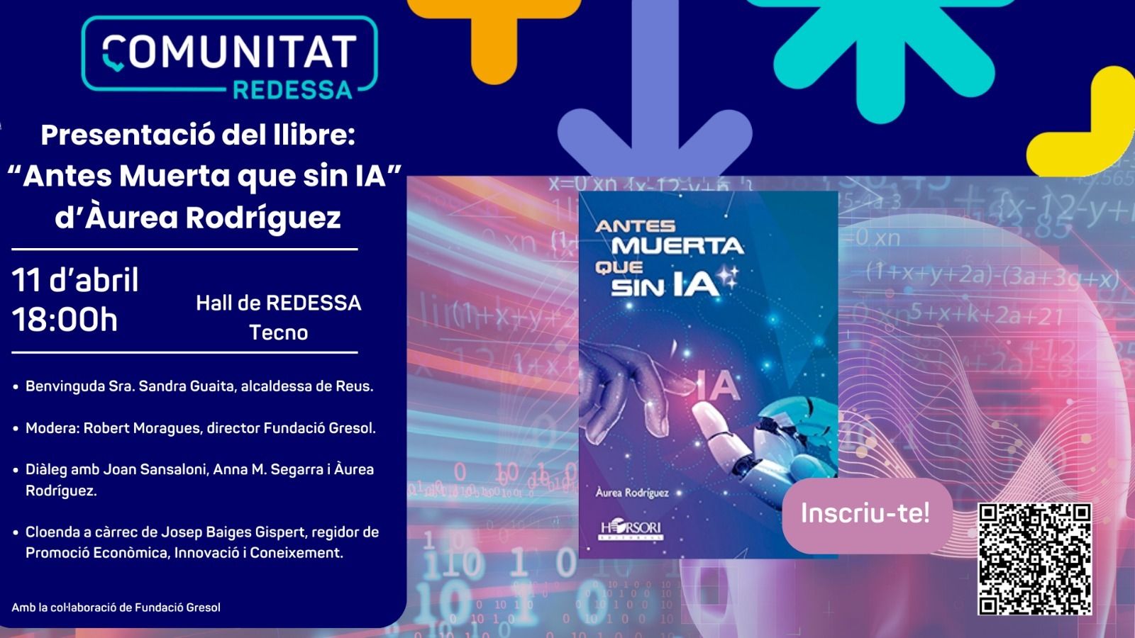 Presentació del llibre “ANTES MUERTA QUE SIN IA” d’Àurea Rodríguez